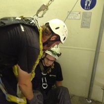 working at heights training action