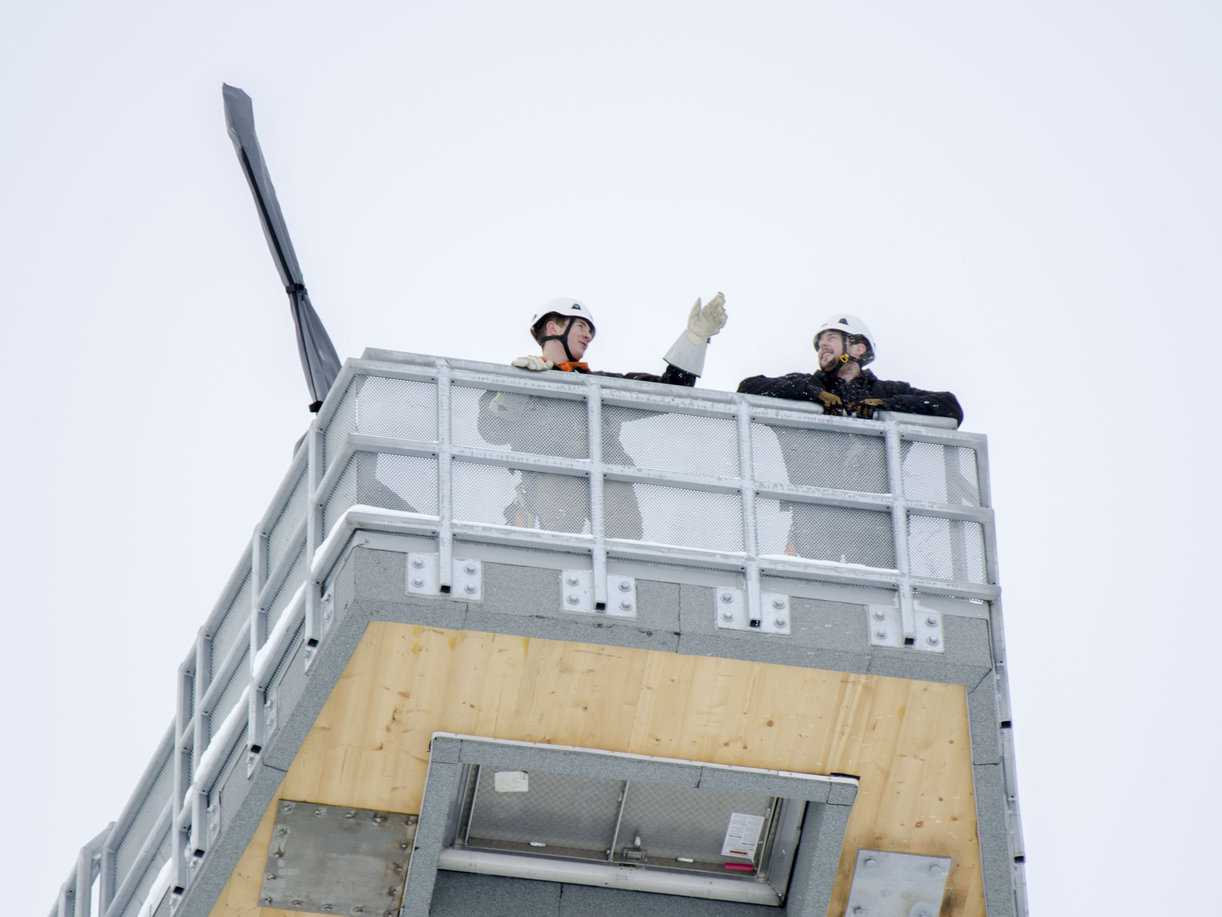 Northern Lights College training action working at height 2