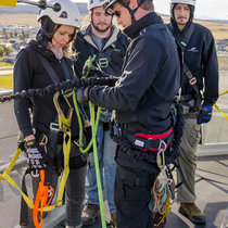 Northern Lights College training action working at height 3