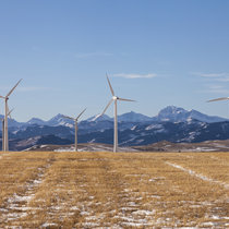 Lethbridge College wind turbines landscape panorama view